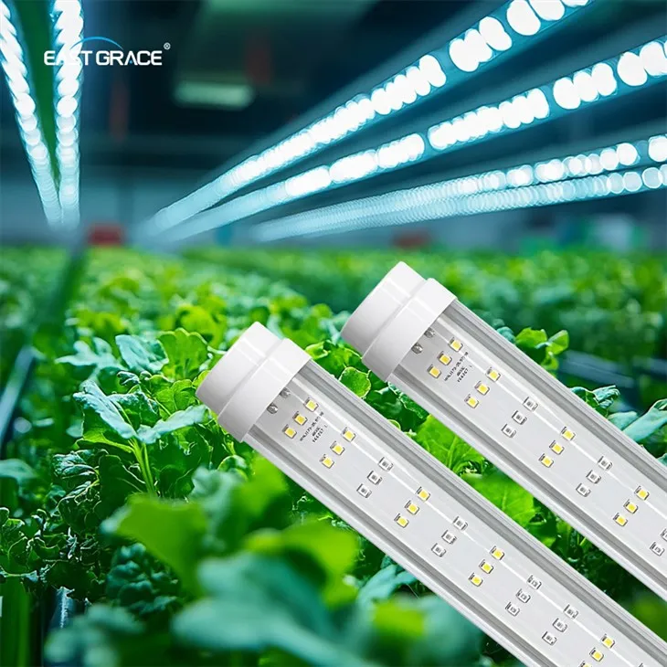 Customized Spectrum 30W 50W SMD2835 Hydroponic Lettuce T12 Integrated Waterproof LED Tube Grow Light Bar
